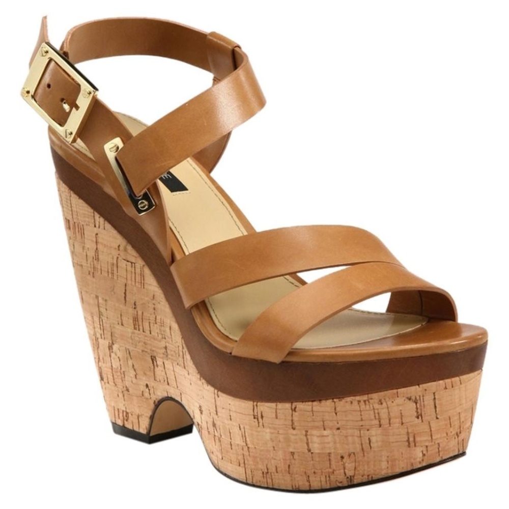NEW Rachel Zoe Leather Wedge Platform Sandal